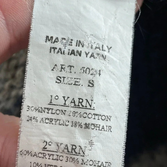 Vida Womens S Long Open Cardigan Sweater Striped Wool Blend 3156 - Picture 4 of 9